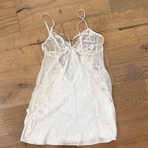 Lace-Trimmed White Chemise